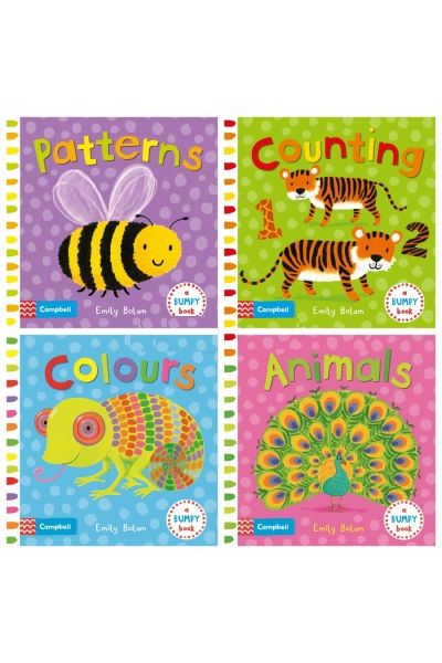 Bumpy Set Of 4 Books: (Animals/ Colours/ Counting/ Patterns) (Board Book)