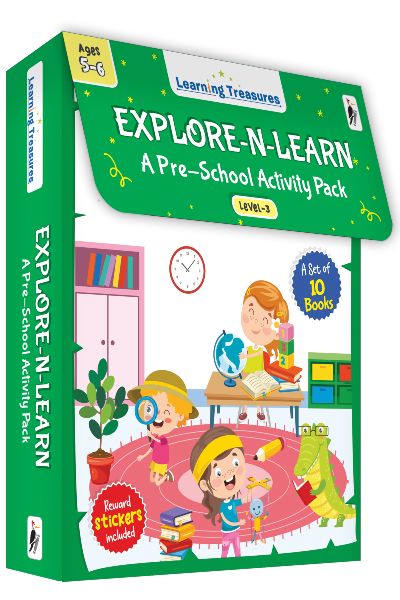 Woodpecker Learning Treasures: Explore-N-Learn: A Pre-School Activity Pack (Level 3, Set Of 10 Titles)