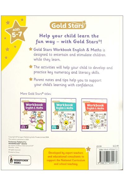 Gold Stars Workbook - English & Maths - Designed for Comprehensive Education (Ages 5-7 Key Stage 1) image 2