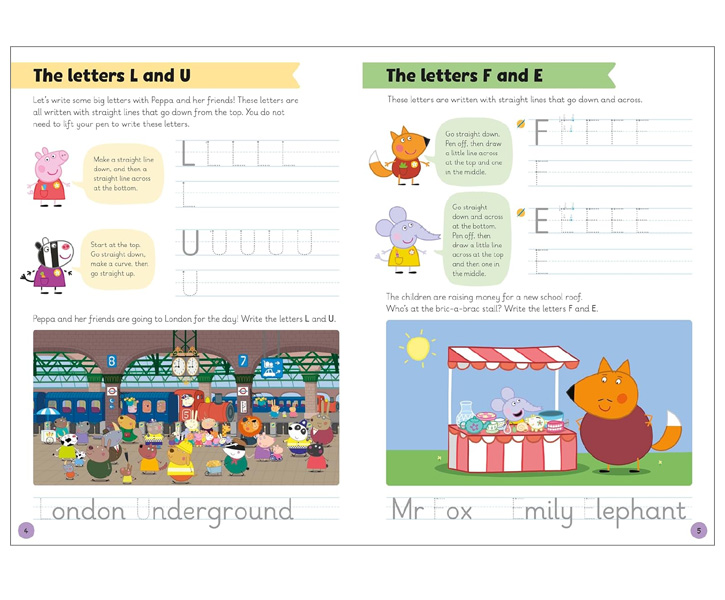 Learn with Peppa Pig: Writing Big Letters - A Wipe-Clean Handwriting Book image 3