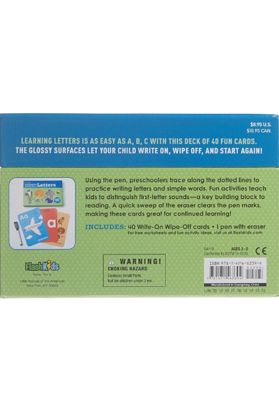 Write-On Wipe Off Learning Cards:Letter image 2