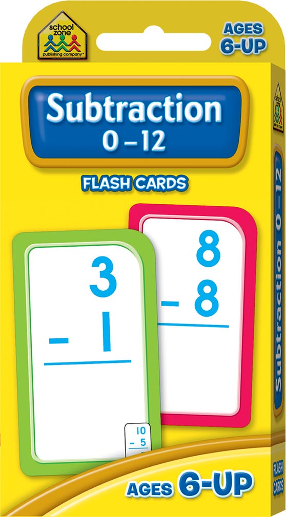 School Zone: Subtraction 0-12 Flash Cards