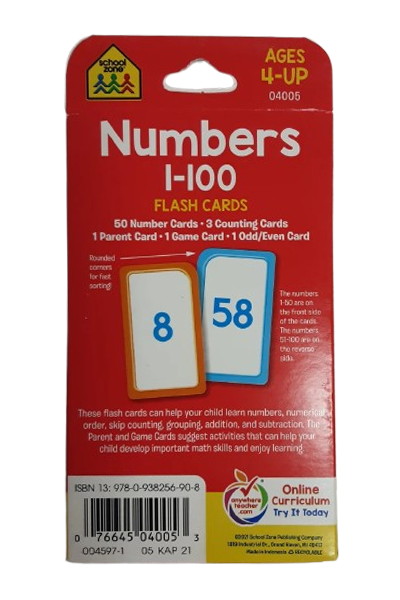 School Zone: Numbers 1-100 Flash Cards image 2