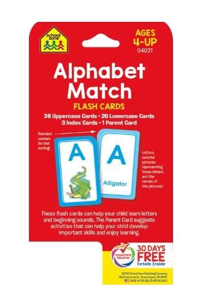 School Zone: Alphabet Match Flash Cards (new cover) image 2
