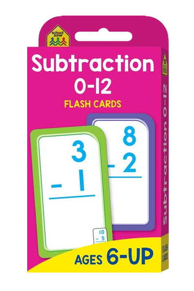 School Zone: Subtraction 0-12 Flash Cards (new cover)