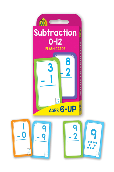 School Zone: Subtraction 0-12 Flash Cards (new cover) image 2