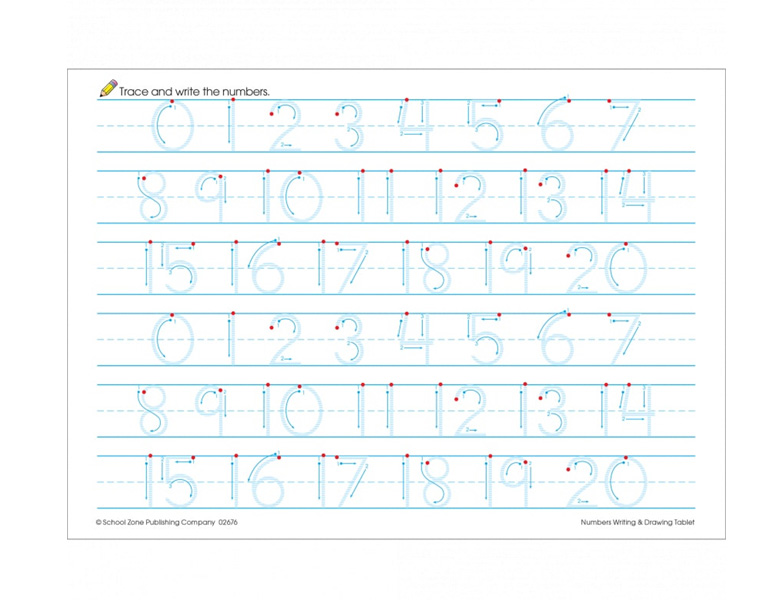 School Zone: Writing and Drawing Floor Pads: Numbers image 3