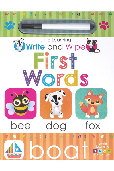 Little Learning: Write and Wipe: First Words - Board Book