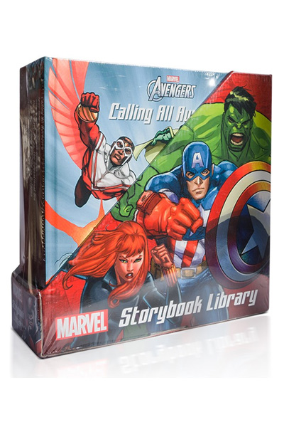 Marvel Superheroes Storybook Library - 6 Books Poster 3D Stickers and Spider-Man Keychain!