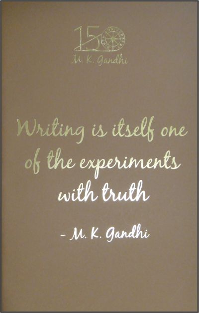 GN: Writing is Itself One of the Experiments with Truth (Different colours)