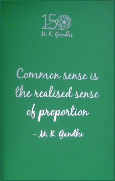 GN: Common Sense is the Realised Sense of Proportion (Different Colours)