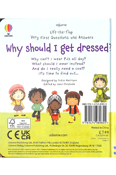 Very First Questions and Answers Why should I get dressed?
