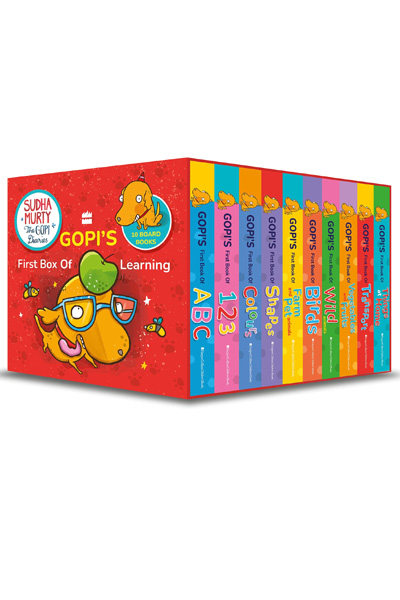 Sudha Murty's Gopi's First Box of Learning: Based on Gopi the dog - from Sudha Murty's Gopi Diaries! (Boxset of 10 Board Books)