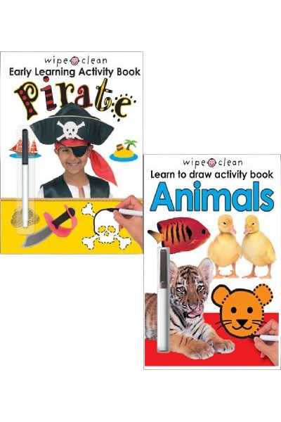Wipe And Clean - Early Learning Activity Book - Pirate And Animal