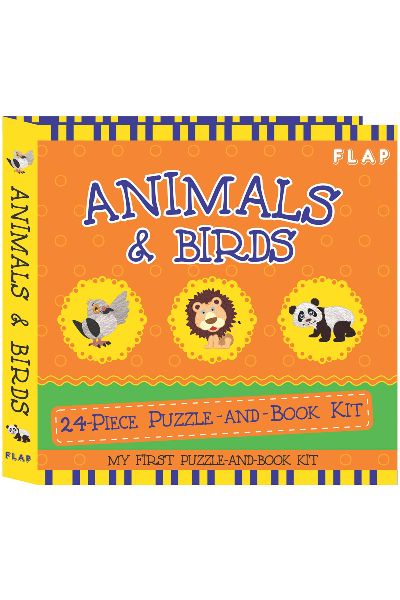 FLAP: Animals & Birds - 24 piece Puzzle And Book Kit