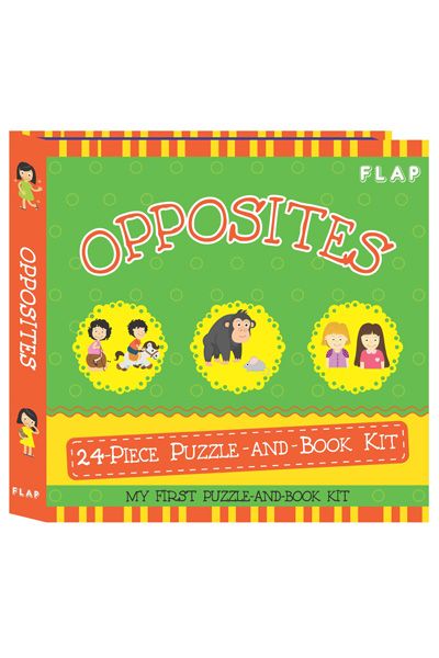 FLAP: Opposites -24-piece Puzzle And Book Kit