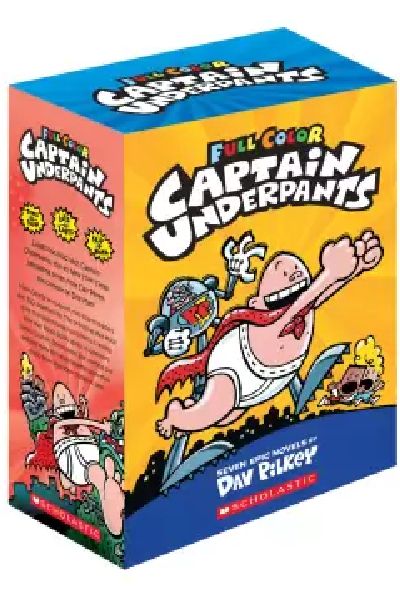 Captain Underpants Full Color Edition Box Set of 7 Books Dav Pilkey Bargain Book Hut Online