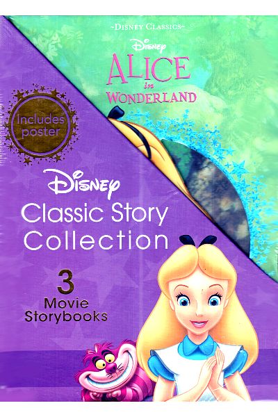 Disney Classic Story Collection: 3 Movie Storybooks (Alice in Wonderland/Aladdin/101 Dalmatians)