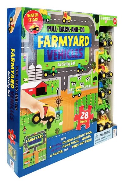 Pull Back And Go: Farmyard Vehicles (Activity Set)