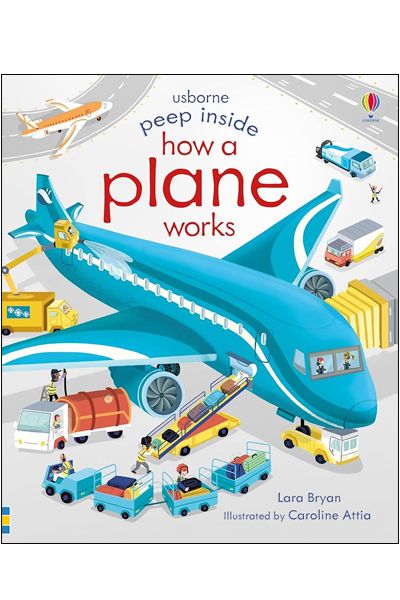 Usborne: Peep Inside How a Plane Works (Board Book)