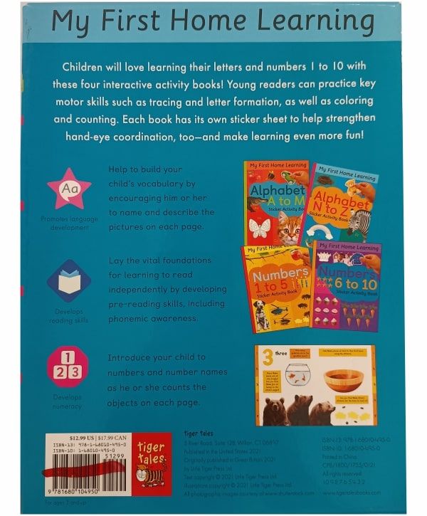 My First Home Learning: Alphabet and Numbers (4 Activity Books) image 2