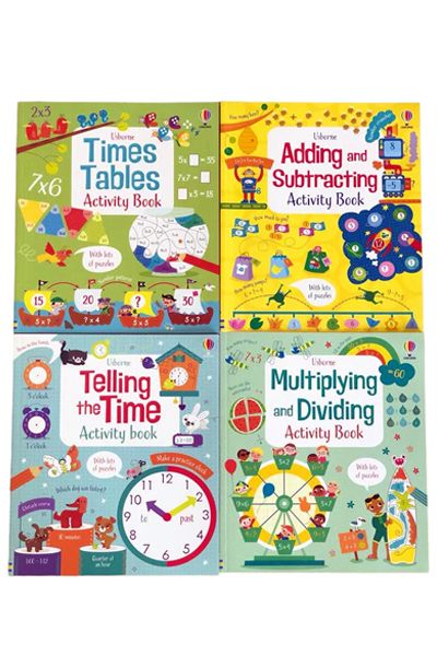 Usborne Maths Activity Collection (4 Books Set)