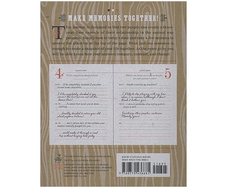 Our Q&A a Day: 3-Year Journal for 2 People image 3